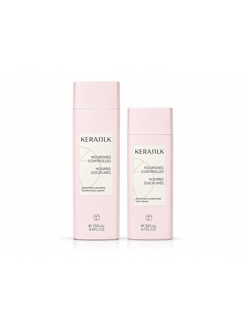 Kerasilk Nourished Controlled Shampoo 8.4 Fl Oz & Conditioner 6.7 Fl Oz Set
